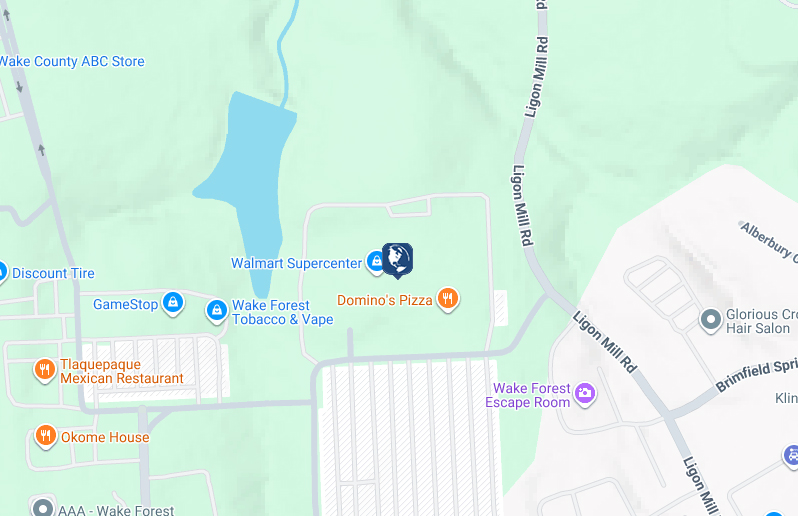 Click to view Wake Forest Walmart branch and ATM location