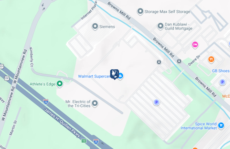Click to view Browns Mill Walmart branch and ATM location