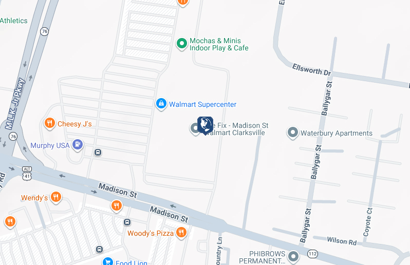 Click to view Clarksville Walmart branch and ATM location