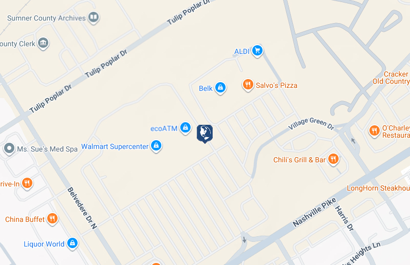 Click to view Gallatin Walmart branch and ATM location