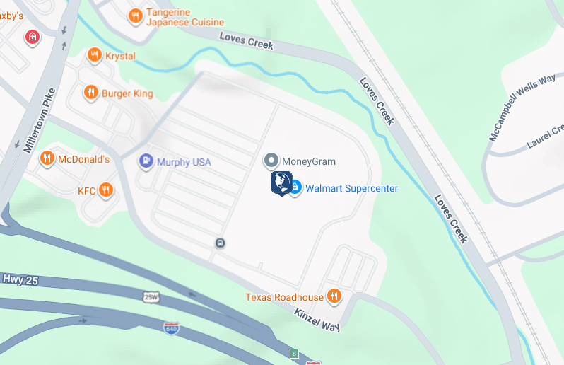 Click to view Kinzel Way Walmart branch and ATM location