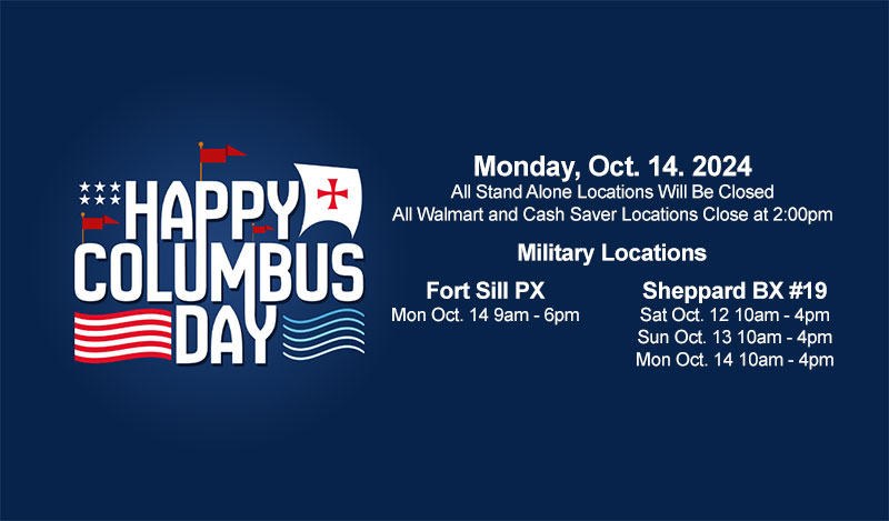 Columbus Day Hours