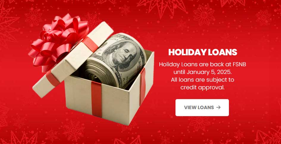 Holiday Loans are back!