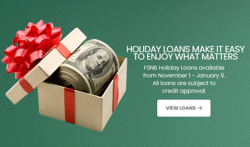 Holiday loans available now!