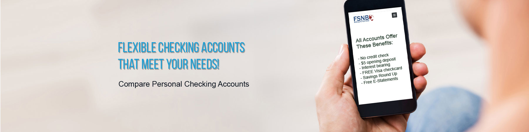 NB has flexible checking accounts to meet your financial needs. Open an account today!